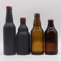 Wholesale Hot-Selling Glass Round Amber Beer Bottle with Crown Lid 330ml 500ml 1000ml